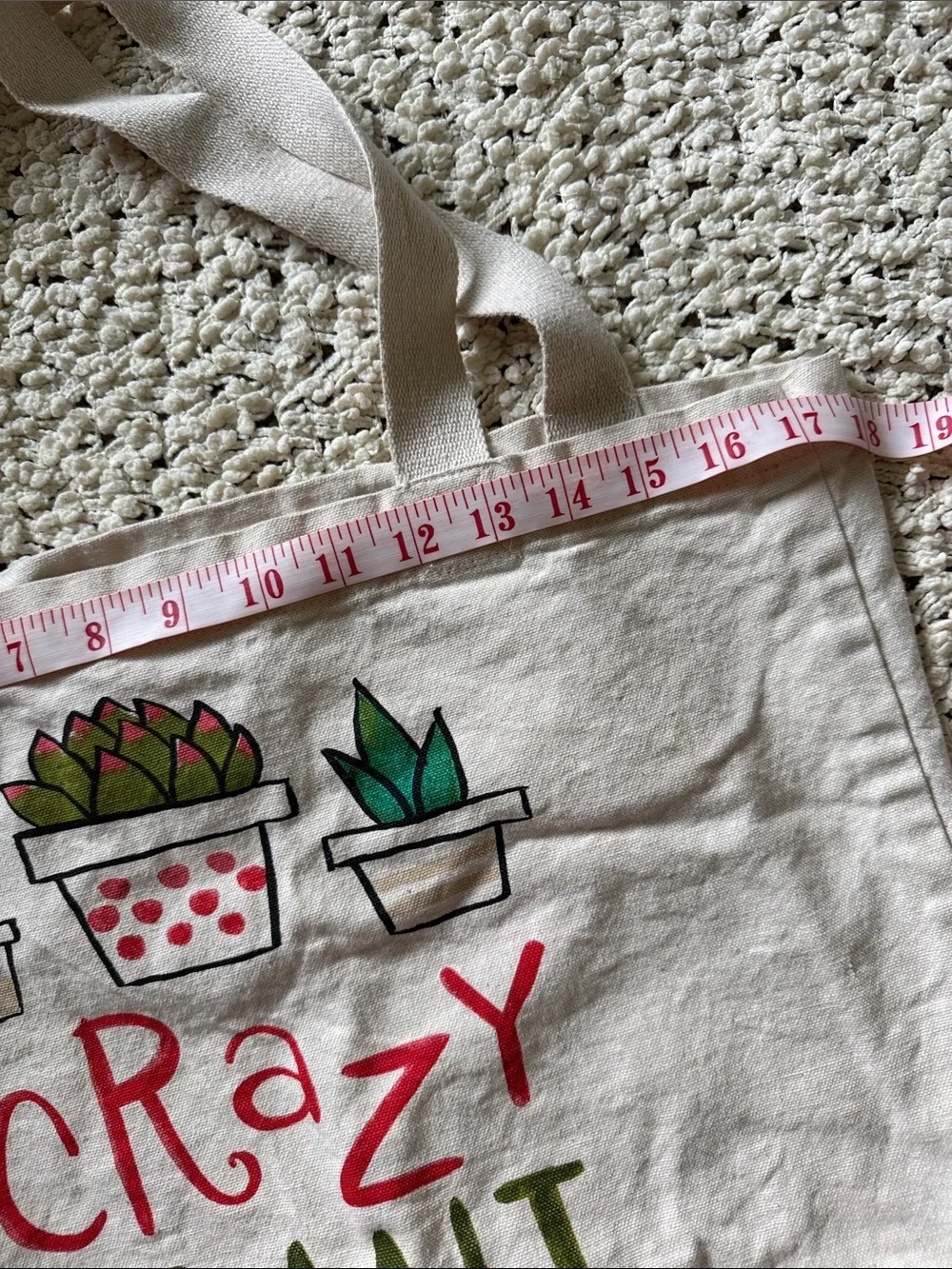 🪴 Studio M “Crazy Plant Lady” Cotton Canvas Tote 🪴